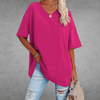 Women's Oversized V-Neck Summer Top