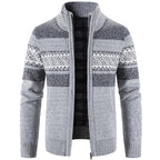 Men's Stand Collar Knit Jacket