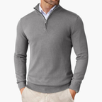 Men's Ribbed Hem Quarter Zip Jumper