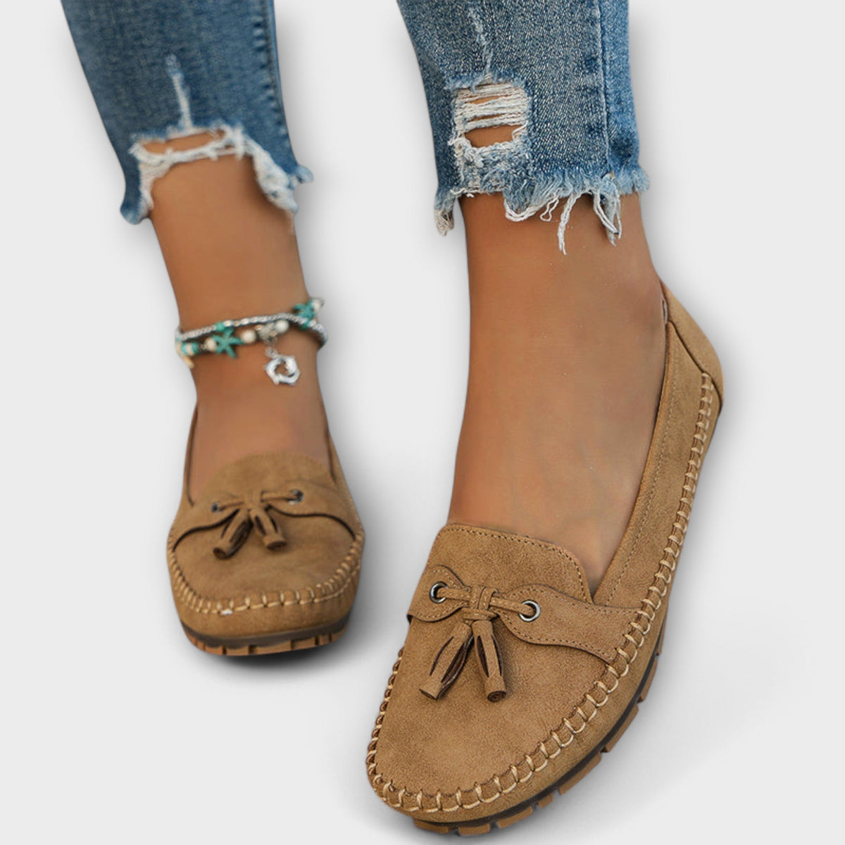 Women's Tasselled Moccasin Loafers