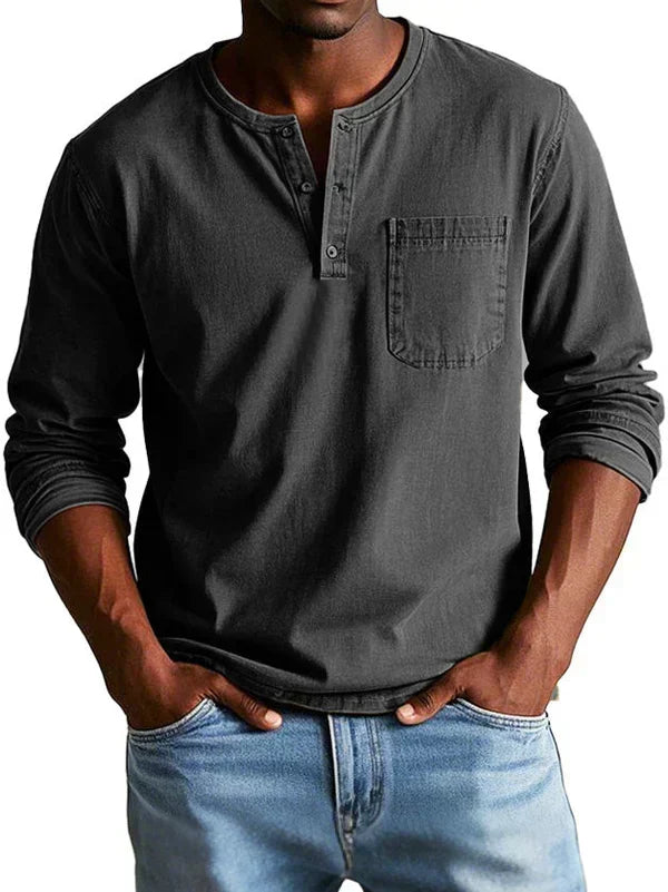 Men's Relaxed Long Sleeve Henley