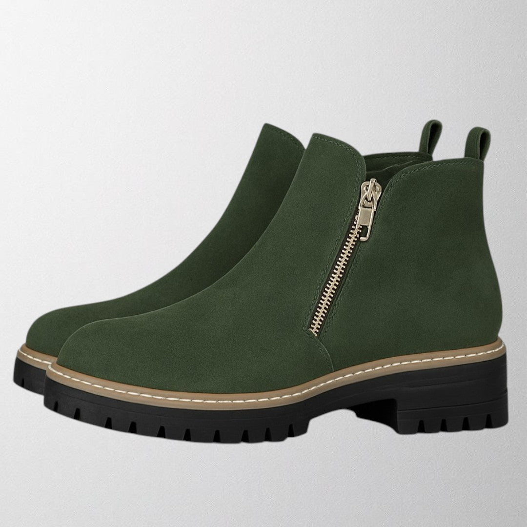 Women's Round-Toe Side-Zip Shoes