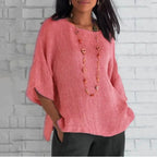 Women's V-Neck Linen Tunic