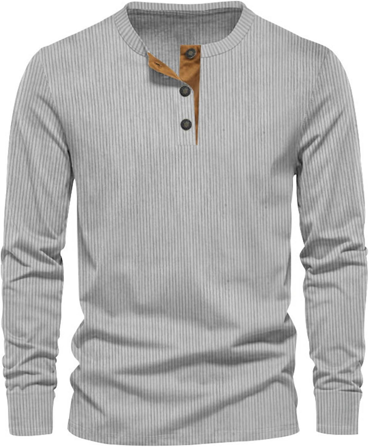 Men's Ribbed Long Sleeve Henley