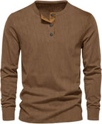 Men's Ribbed Long Sleeve Henley