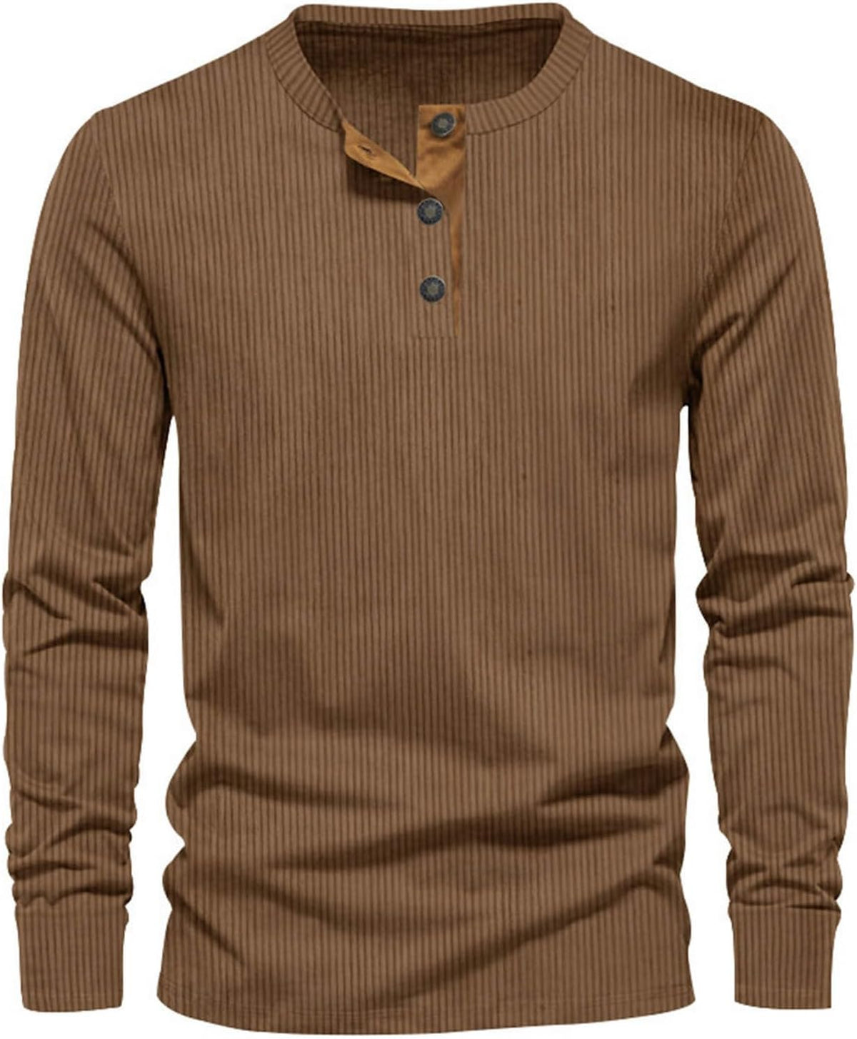 Men's Ribbed Long Sleeve Henley