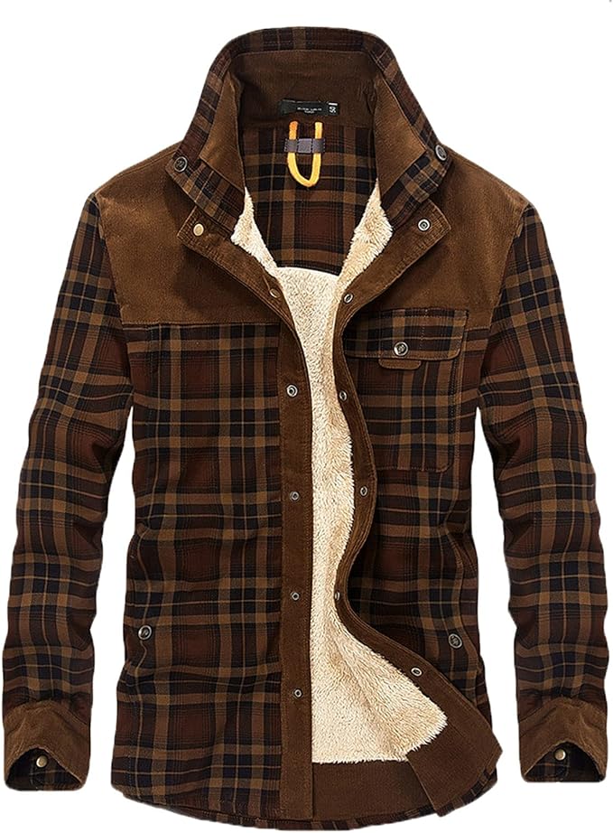 Men's Borg Lined Printed Field Jacket