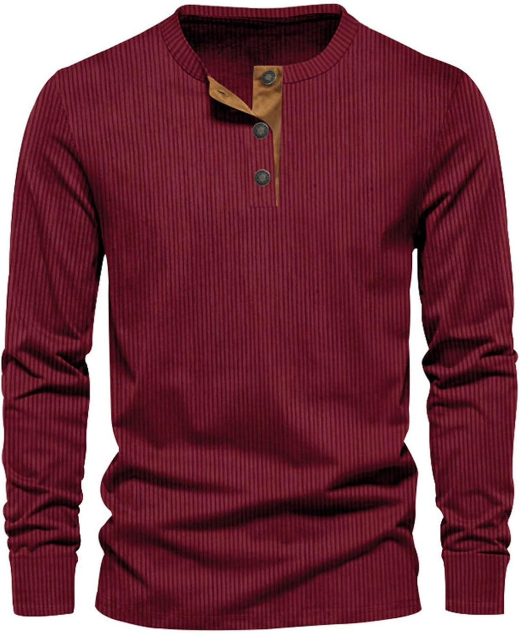 Men's Ribbed Long Sleeve Henley