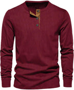 Men's Ribbed Long Sleeve Henley