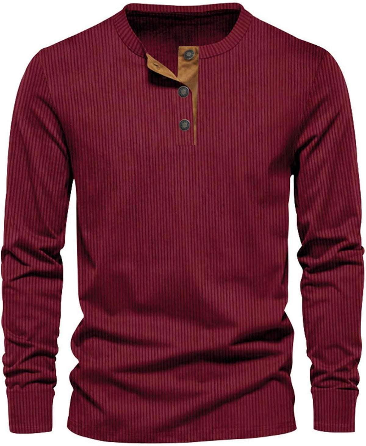 Men's Ribbed Long Sleeve Henley