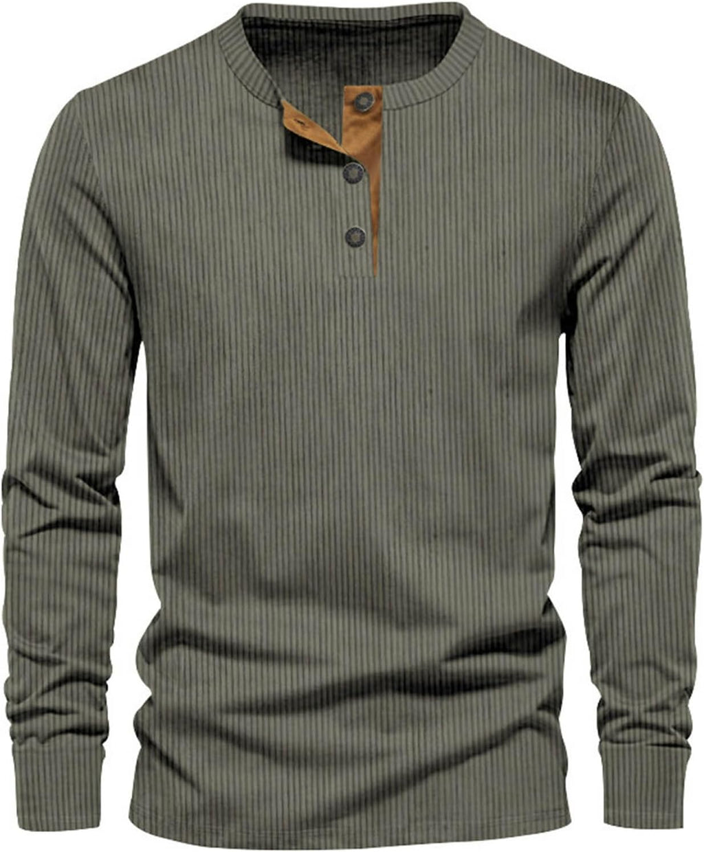 Men's Ribbed Long Sleeve Henley