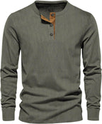 Men's Ribbed Long Sleeve Henley