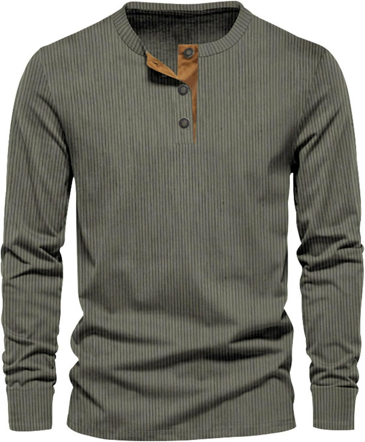 Men's Ribbed Long Sleeve Henley