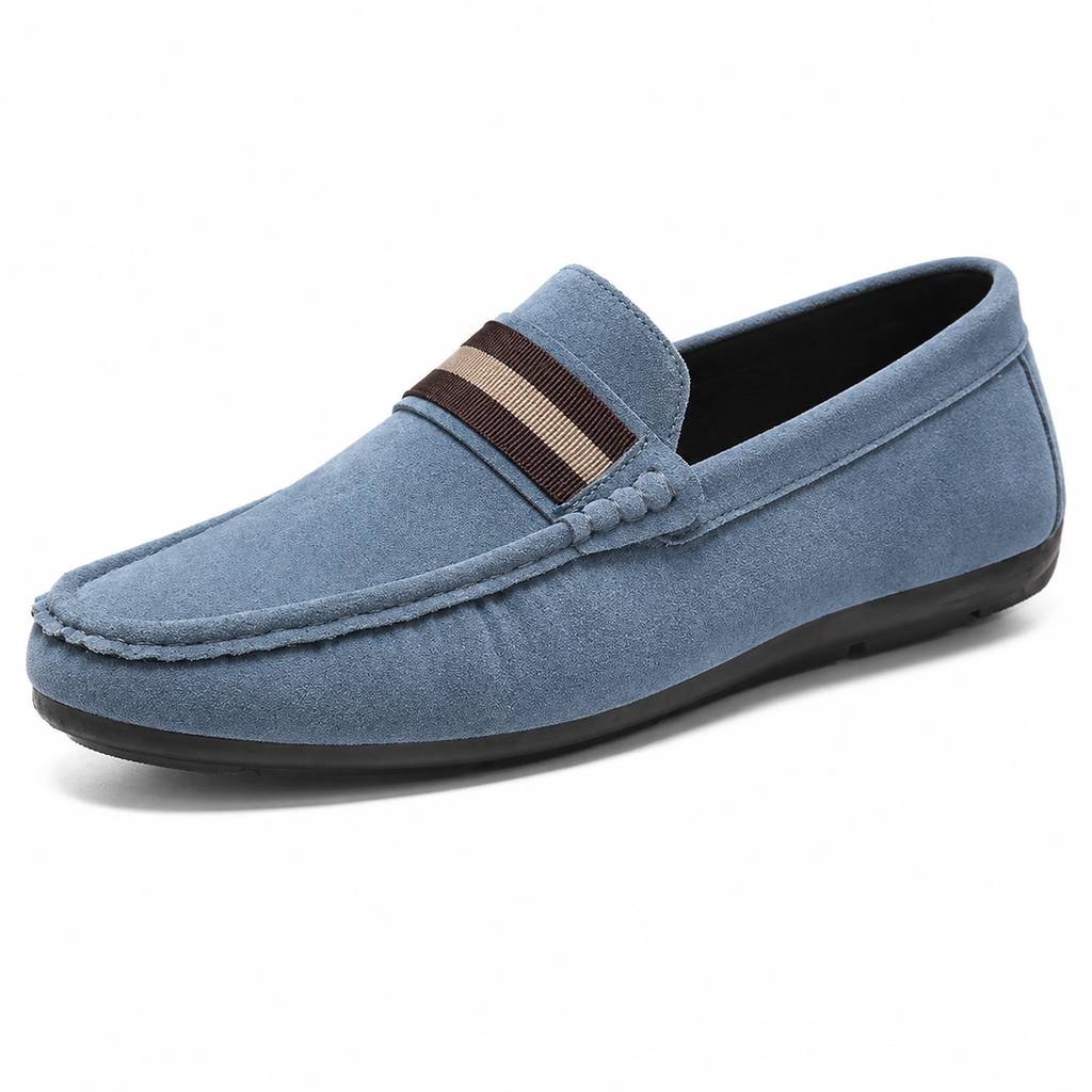 Men's Striped Slip-On Loafers