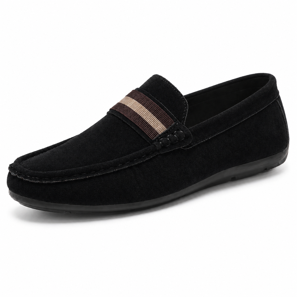 Men's Striped Slip-On Loafers
