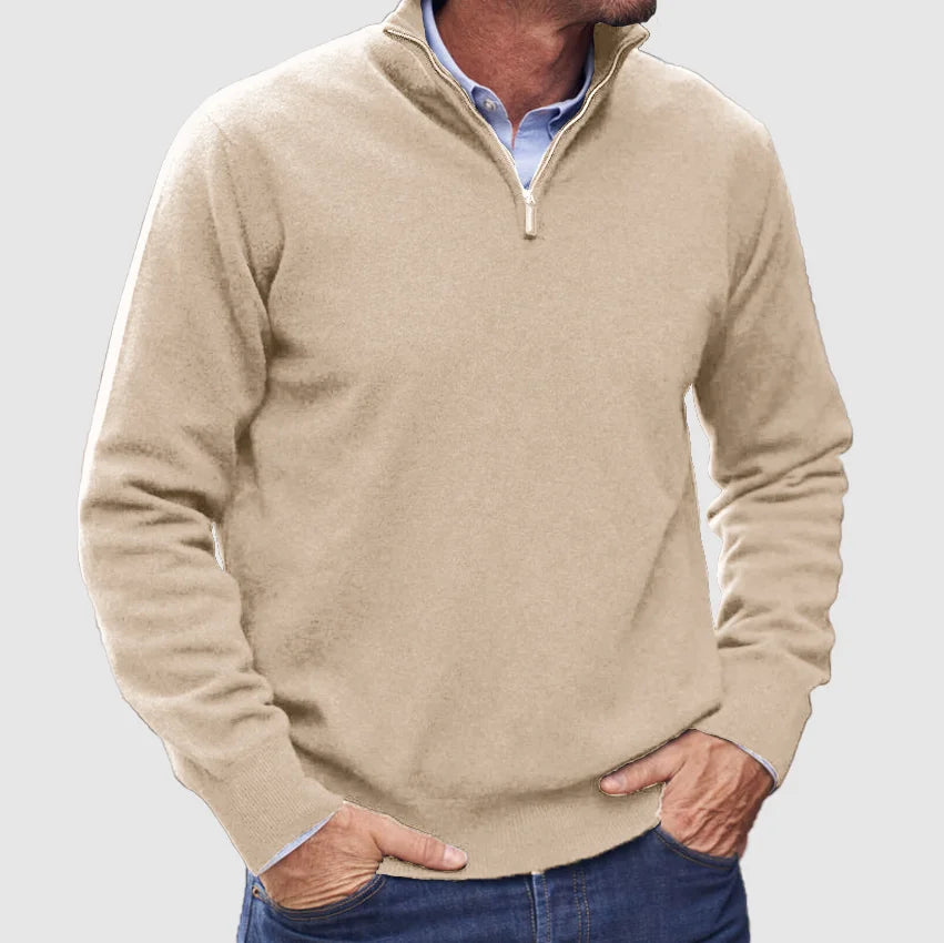 Men's Refined Knit Quarter Zip Jumper
