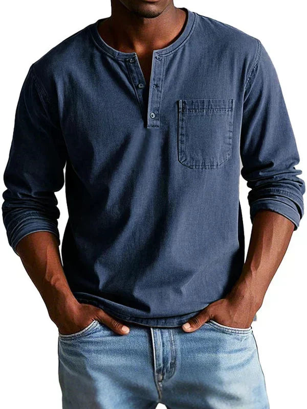 Men's Relaxed Long Sleeve Henley
