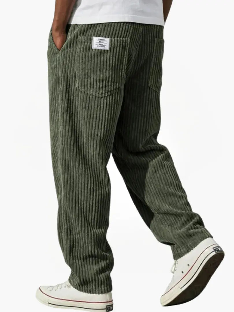 Men's Relaxed Drawstring Corduroy Trousers
