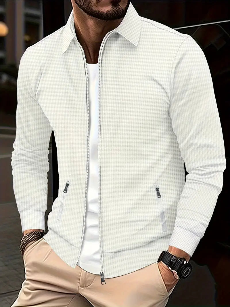 Men's Zip-Up Casual Shirt