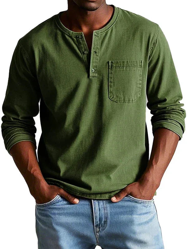 Men's Relaxed Long Sleeve Henley