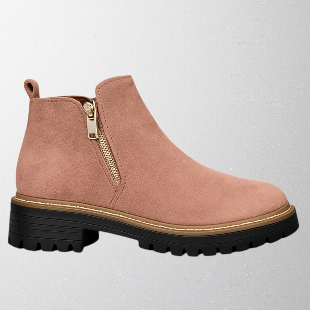 Women's Round-Toe Side-Zip Shoes