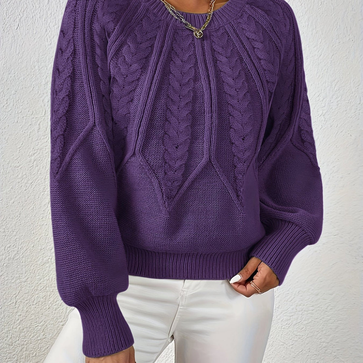 Women's Cable Knit Volume Jumper