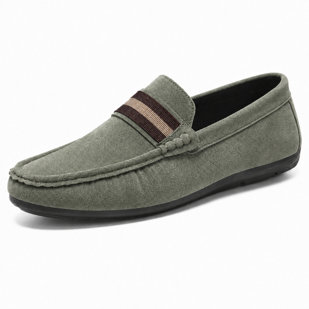 Men's Striped Slip-On Loafers