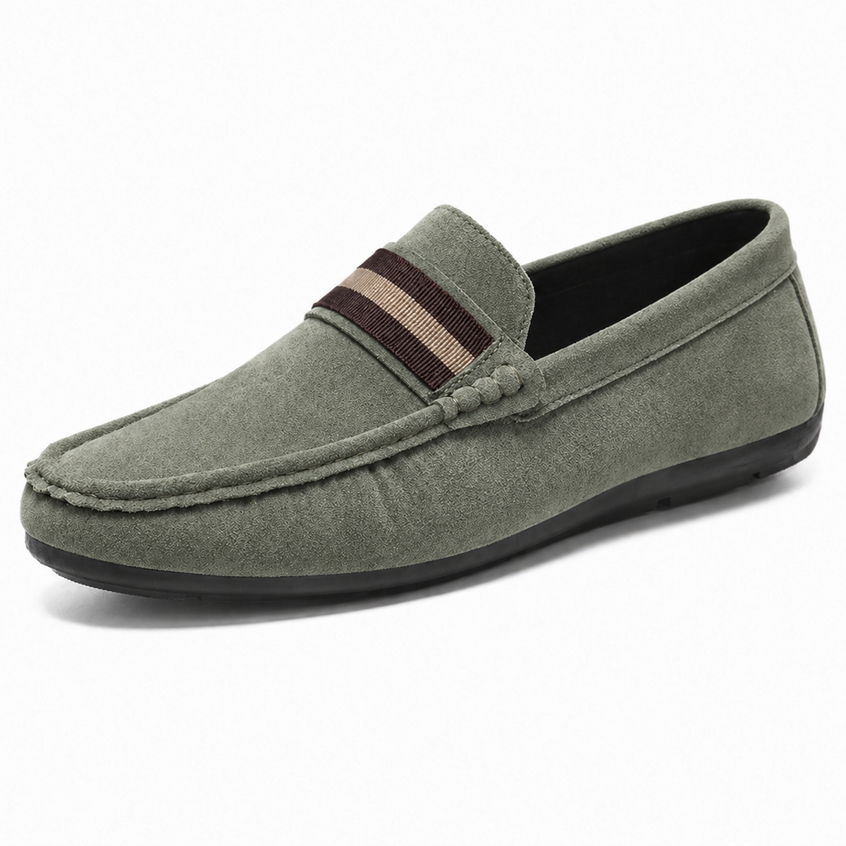 Men's Striped Slip-On Loafers