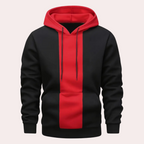 Men's Contrast Panel Drawstring Hoodie
