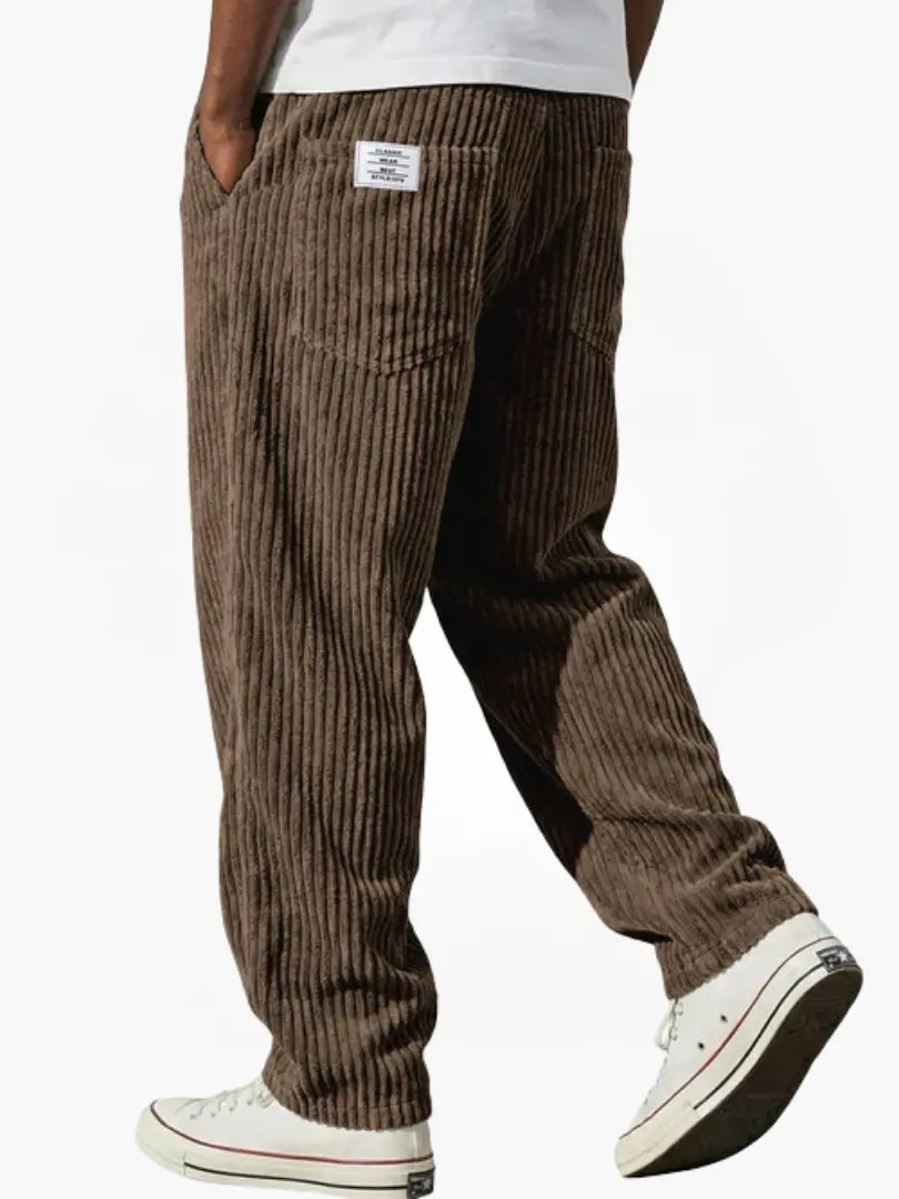 Men's Relaxed Drawstring Corduroy Trousers