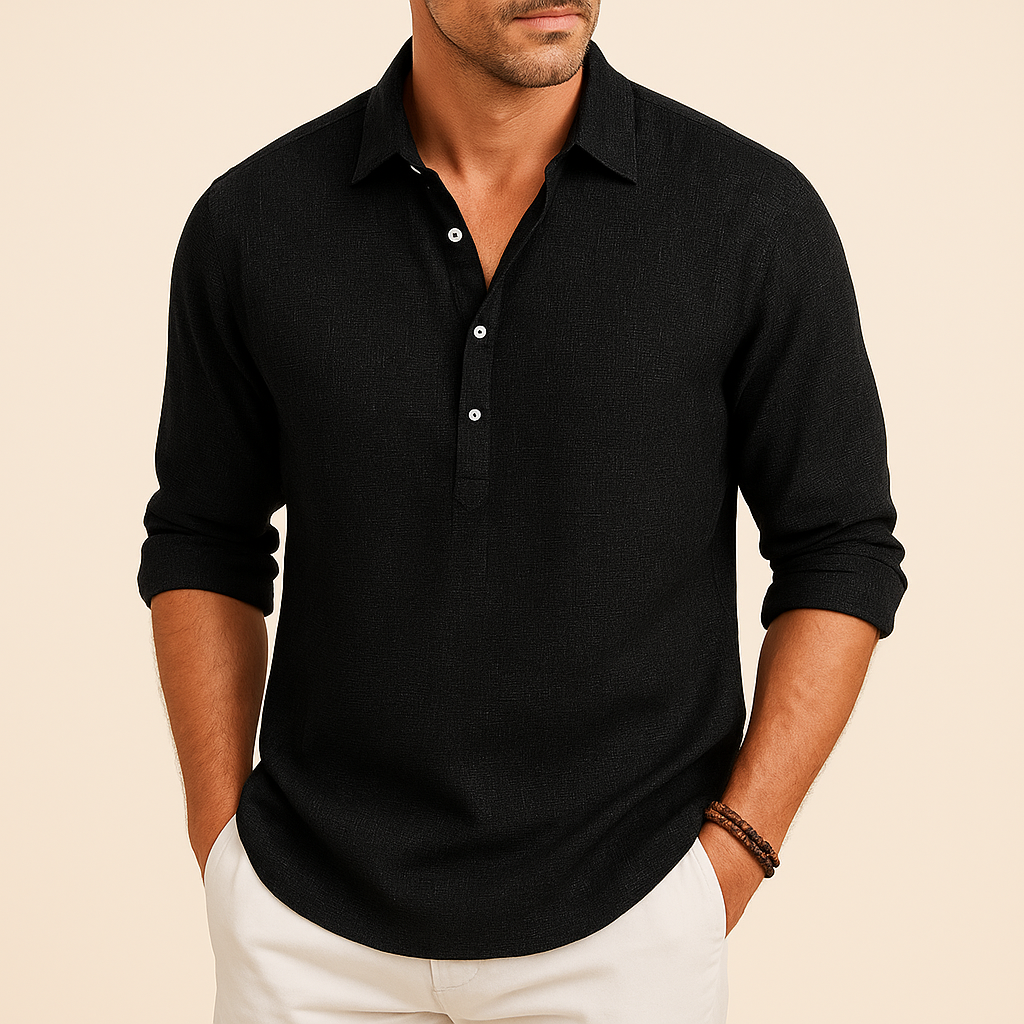 Men's Relaxed Fit Long Sleeve Polo