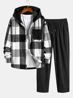 Men's Hooded Corduroy Trouser Set
