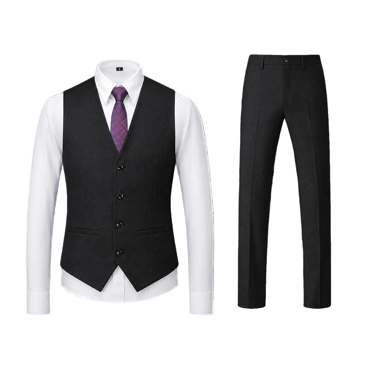 Men's Tweed Three-Piece Wedding Suit