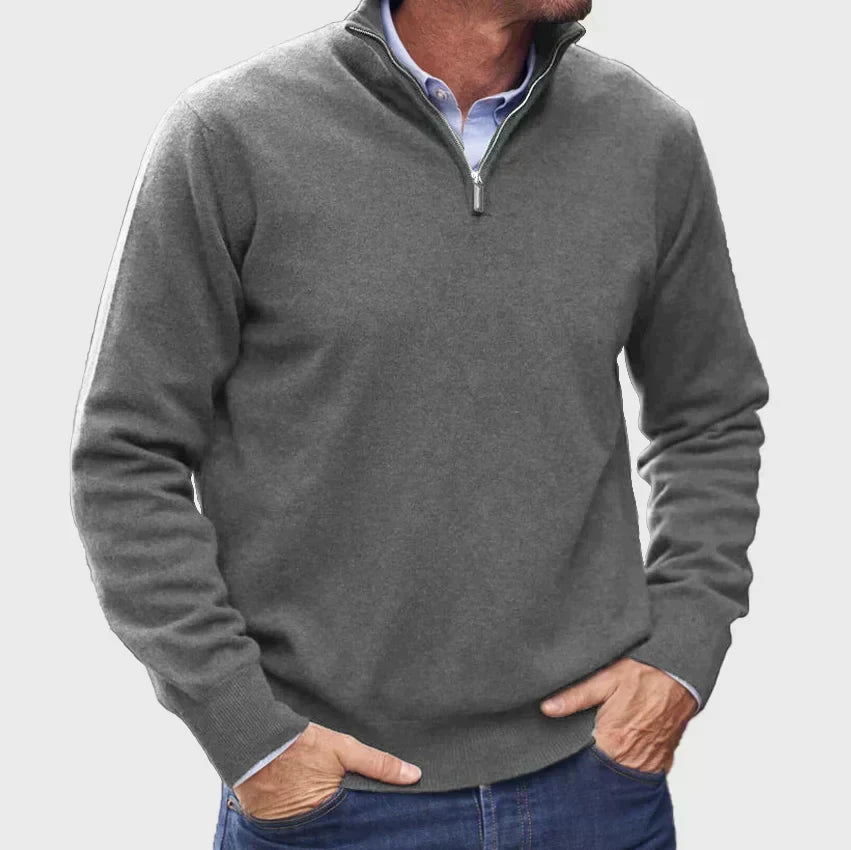 Men's Refined Knit Quarter Zip Jumper