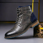 Men's Cap Toe Lace Up Ankle Boots