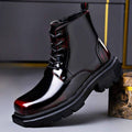 Men's Polished Leather Derby Boots