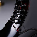 Men's Polished Leather Derby Boots