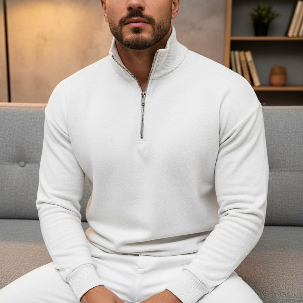 Men's Minimal Quarter Zip Jumper