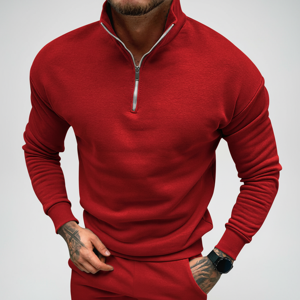 Men's Minimal Quarter Zip Jumper