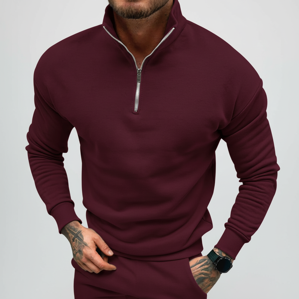 Men's Minimal Quarter Zip Jumper