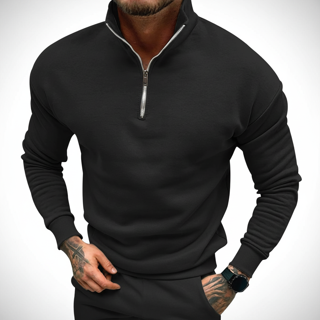 Men's Minimal Quarter Zip Jumper