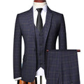Men's Checked Three-Piece Suit