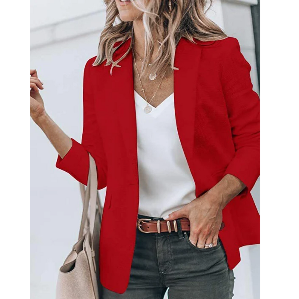 Women's Open-Front Tailored Blazer