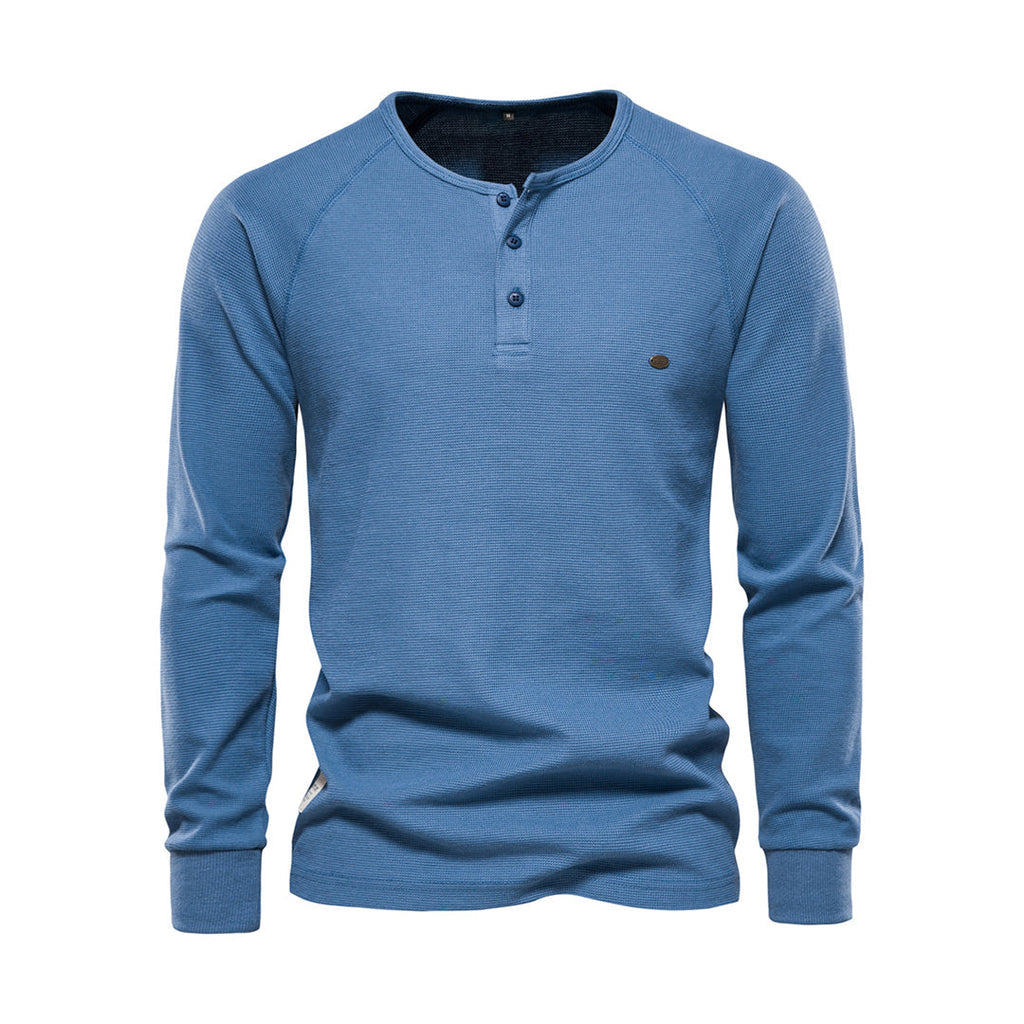 Men's Waffle Henley Shirt