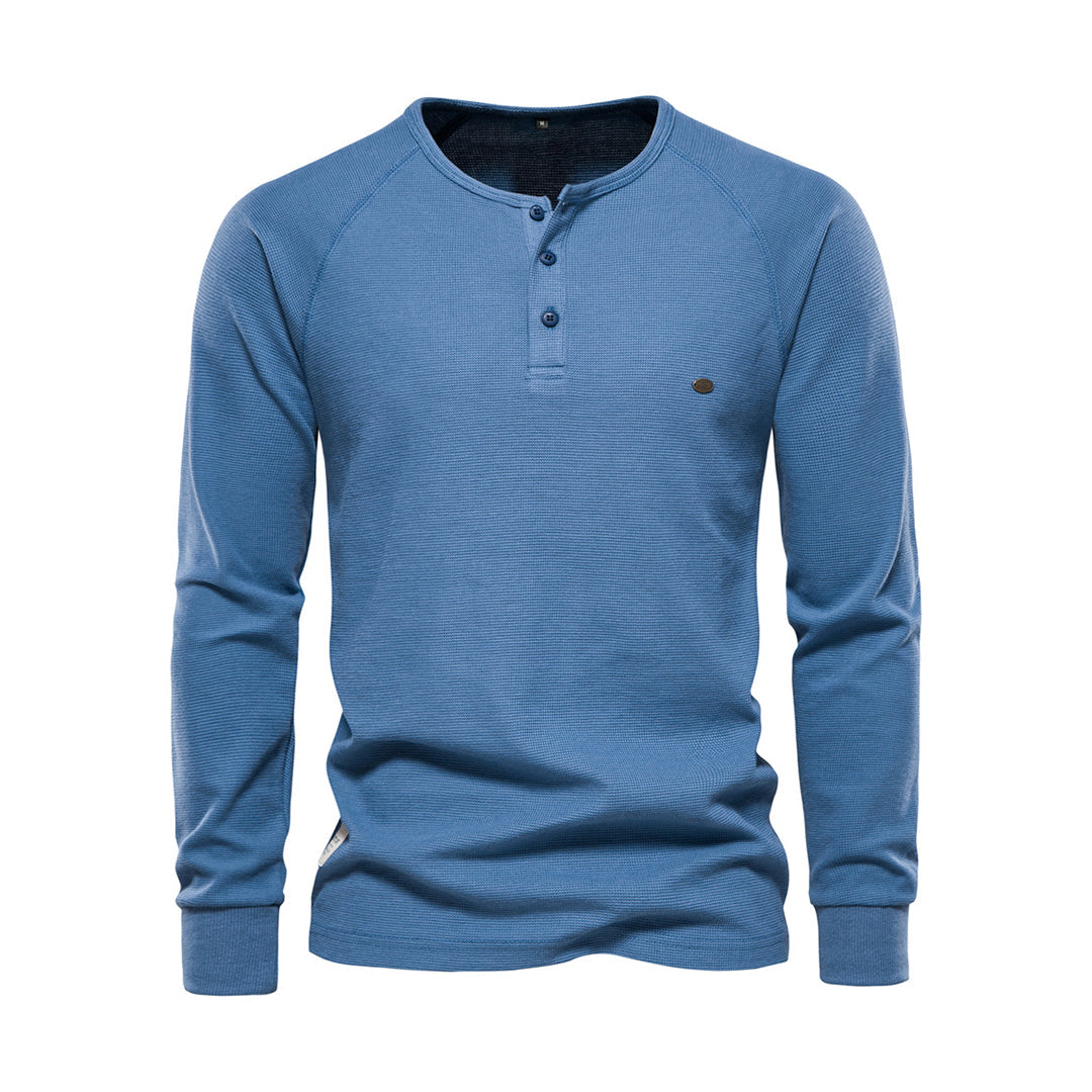 Men's Waffle Henley Shirt