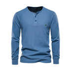 Men's Button Neck Long Sleeve Henley
