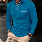 Men's Warm Long Sleeve Polo