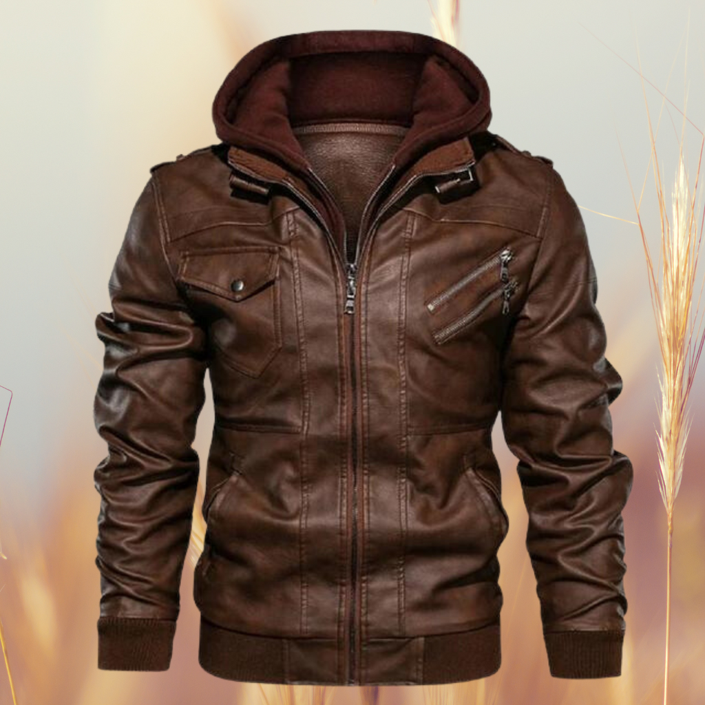 Men's Classic Biker Leather Jacket