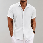 Men's Textured Button Short Sleeve Shirt