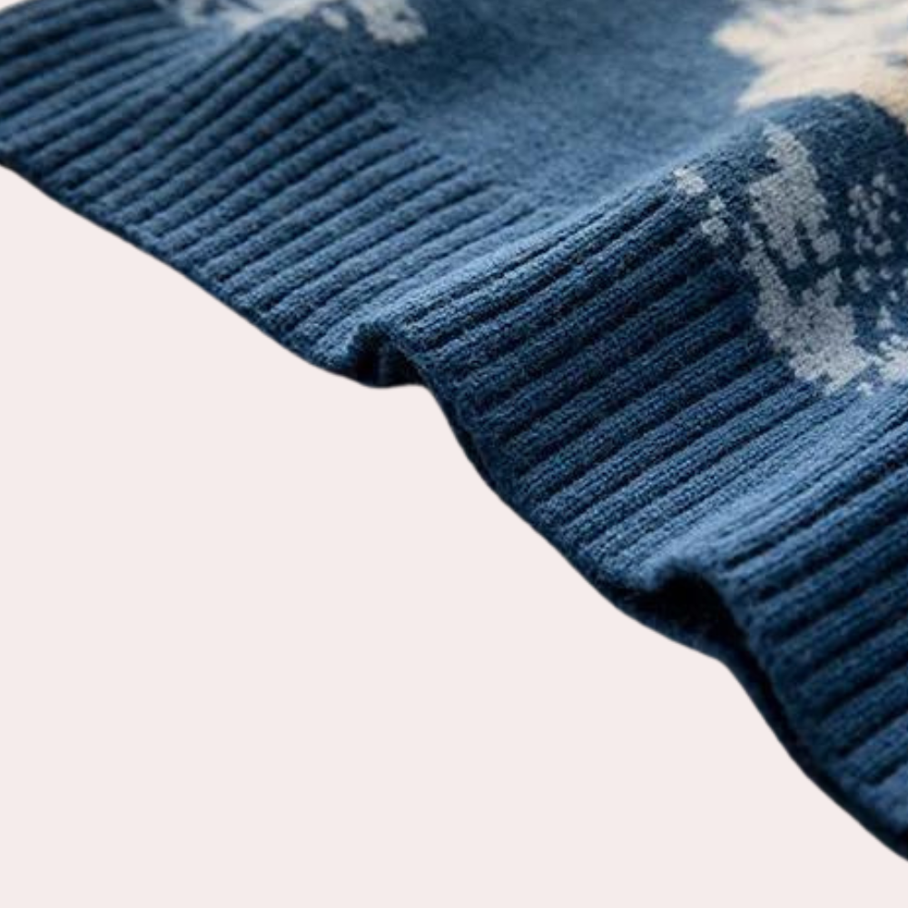 Men's Oversized Ribbed Trim Jumper